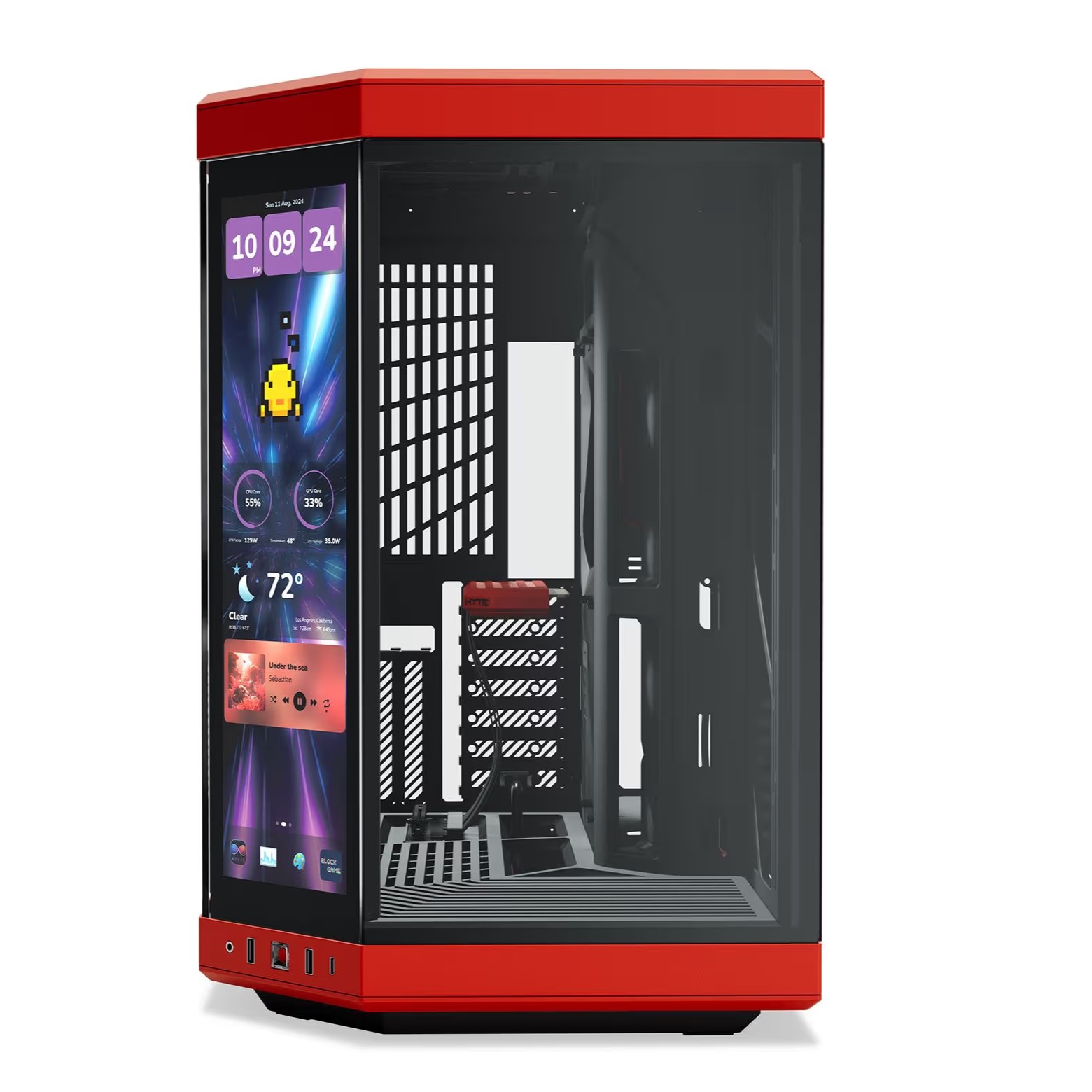 HYTE Y70 Touch Infinite ATX Premium Case (Black and Red) image 6