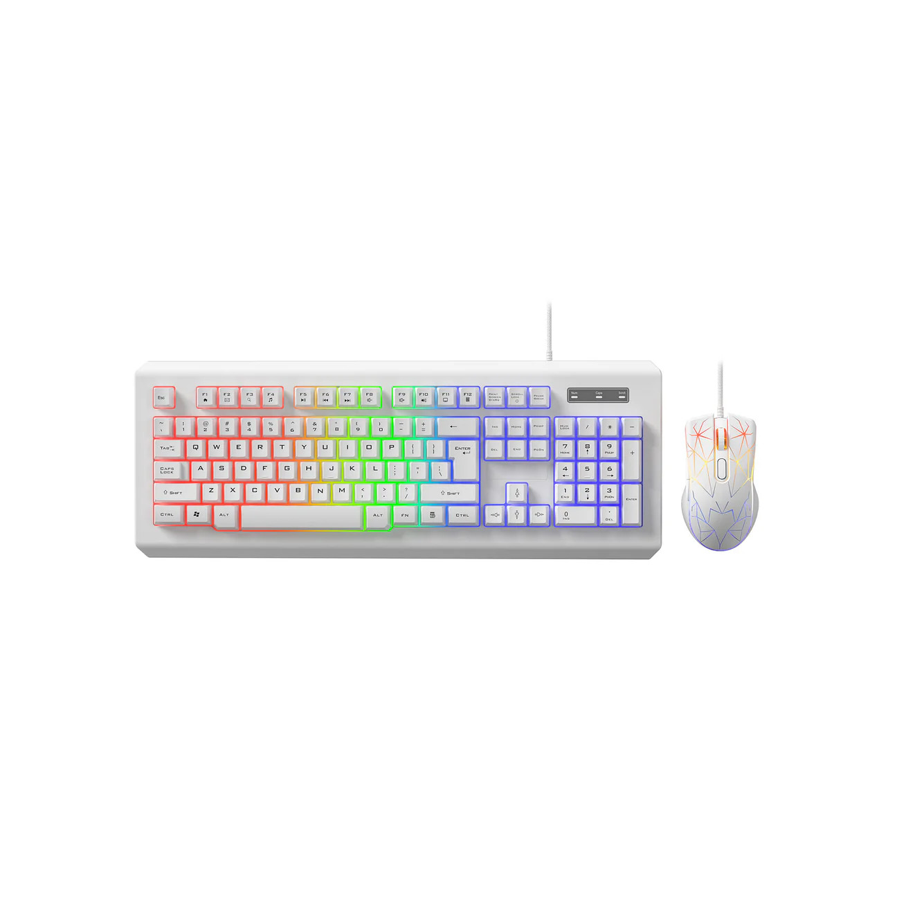 COCO SPORTS Phanta RGB Gaming Keyboard & Mouse Combo (White)