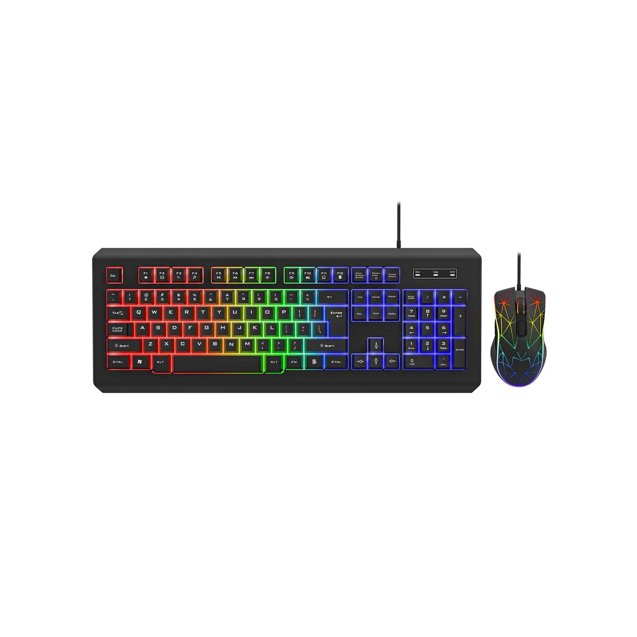 COCO SPORTS Phanta Wired Gaming Keyboard and Mouse Combo (Black)