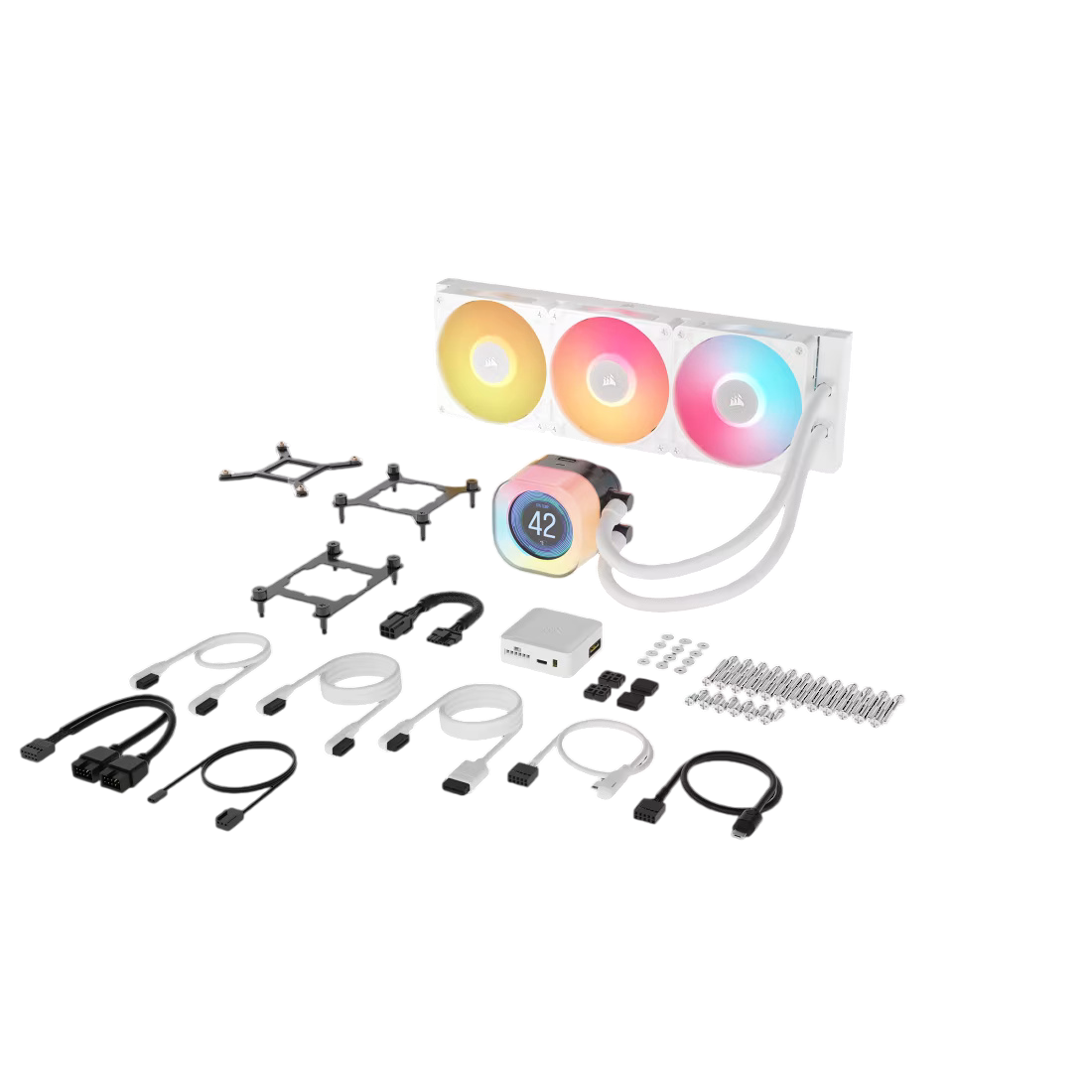 Corsair iCUE LINK TITAN 360 RX LCD RGB (White) modxcomputers