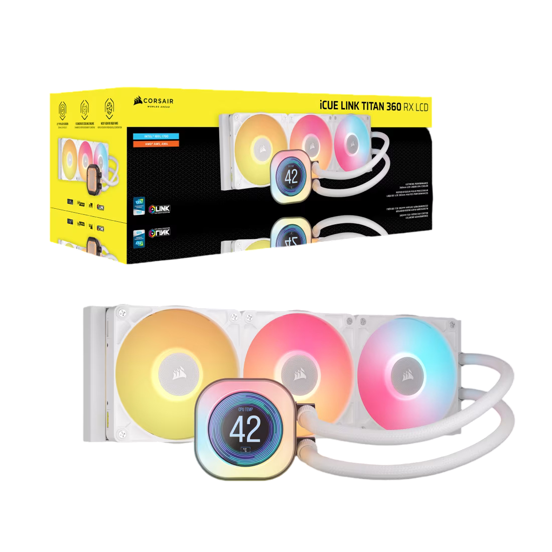 Buy Corsair iCUE LINK TITAN 360 RX LCD RGB (White)