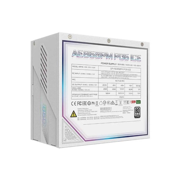Buy Gigabyte Aorus Elite P850W PG5 ICE ATX 3.1 850 Watts 80 Plus Platinum Fully Modular (White)