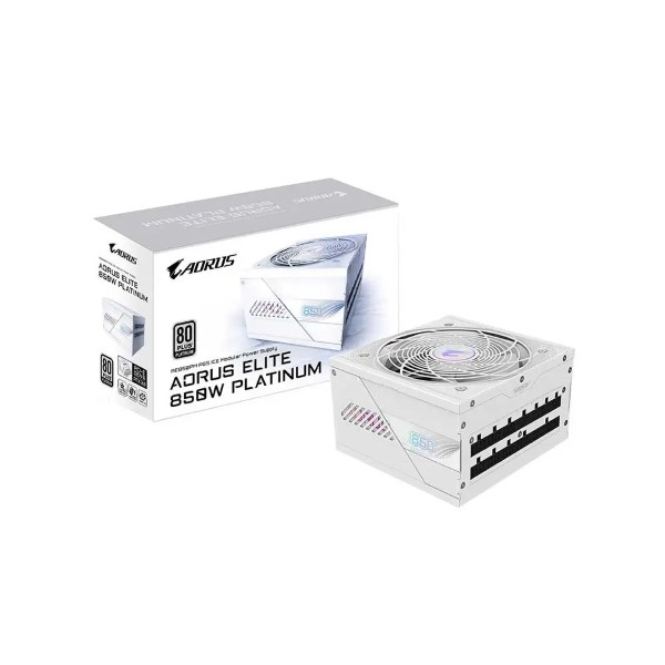 Gigabyte Aorus Elite P850W PG5 ICE ATX 3.1 850 Watts 80 Plus Platinum Fully Modular (White) Aorus