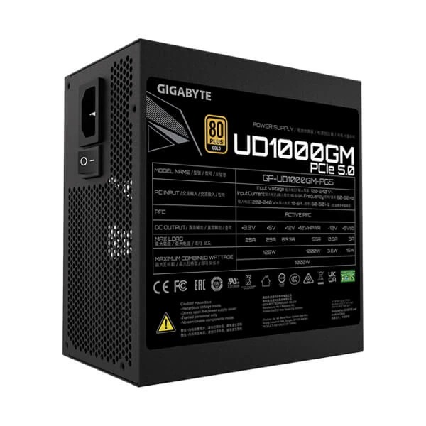 Buy Gigabyte UD1000GM PG5 ATX 3.0 1000 Watts 80 Plus Gold Fully Modular