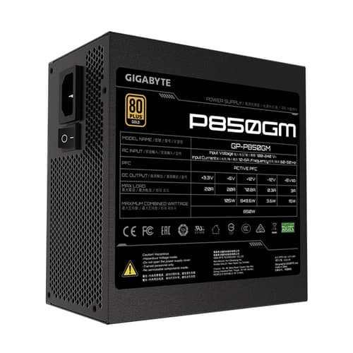 Gigabyte P850GM 850 Watts 80 Plus Gold Fully Modular