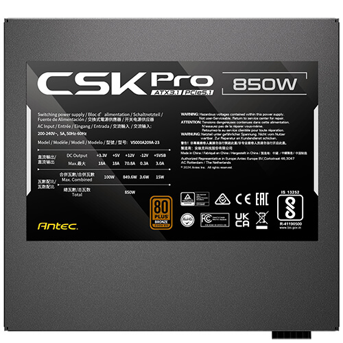 Antec CSK 850 PRO 850 Watts 80 Plus Bronze Semi-Modular image 9