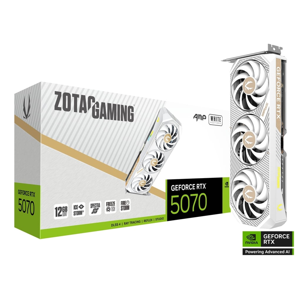 Zotac RTX 5070 AMP White Edition 12GB GDDR7 (WHITE)