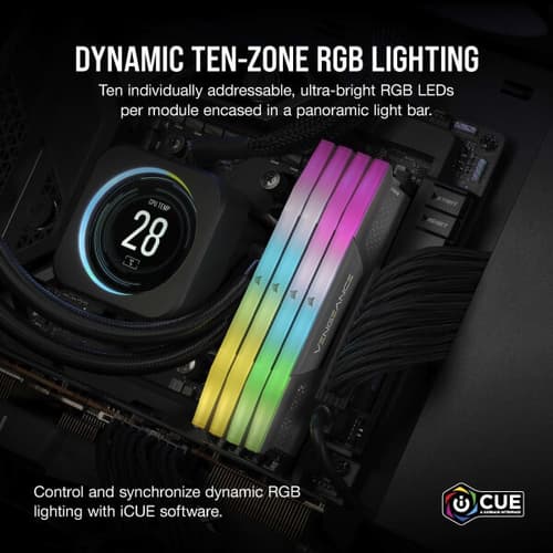 Corsair Vengeance RGB 32GB (16GBx2) DDR5 CL36 6000MHz (Grey) Vengeance