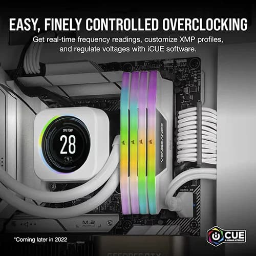 Corsair Vengeance RGB 32GB (16GBx2) DDR5 CL36 6000MHz (White) Corsair