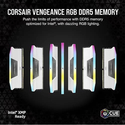 Corsair Vengeance RGB 32GB (16GBx2) DDR5 CL36 6000MHz (White) Vengeance