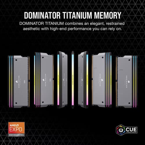Corsair Dominator Titanium RGB 32GB (16GBx2) DDR5 CL30 6000MHz (Grey) image 7
