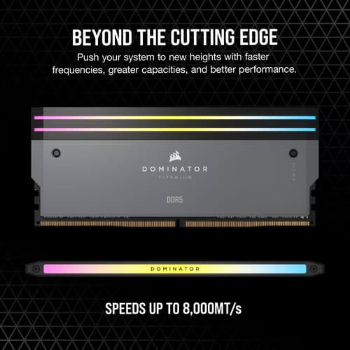Corsair Dominator Titanium RGB 32GB (16GBx2) DDR5 CL30 6000MHz (Grey) image 6
