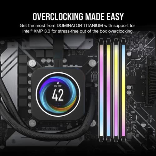 Corsair Dominator Titanium RGB 32GB (16GBx2) DDR5 CL30 6000MHz (White) Dominator