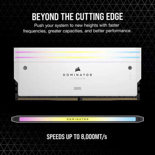 Corsair Dominator Titanium RGB 32GB (16GBx2) DDR5 CL30 6000MHz (White) image 6
