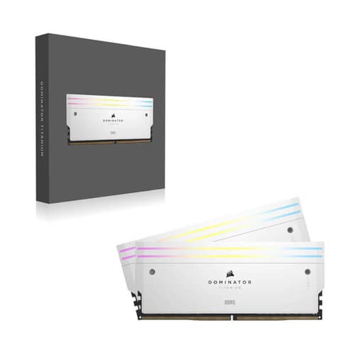 Corsair Dominator Titanium RGB 32GB (16GBx2) DDR5 CL30 6000MHz (White) Corsair