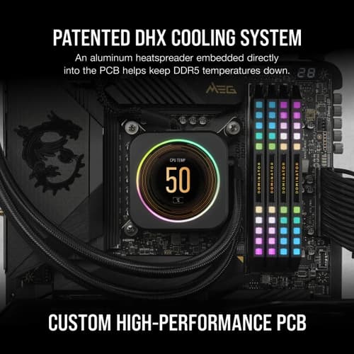 Corsair Dominator Platinum RGB 32GB (16GBx2) DDR5 CL36 6000MHz (Black) Dominator