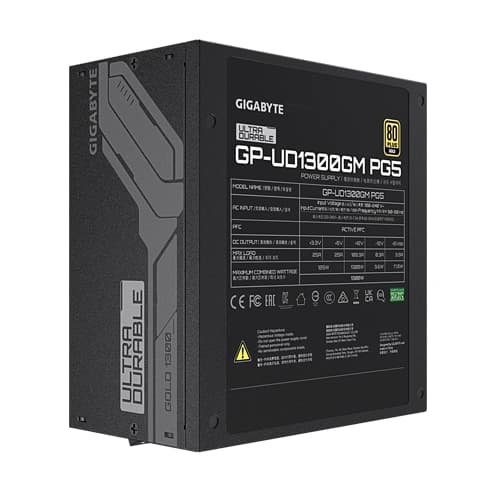 Gigabyte UD1300GM PG5 ATX 3.0 1300 Watts 80 Plus Gold Fully Modular