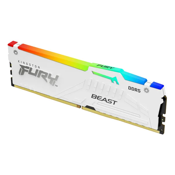Kingston Fury Beast RGB 32GB (32GBx1) DDR5 CL36 6000MHz (White) Kingston