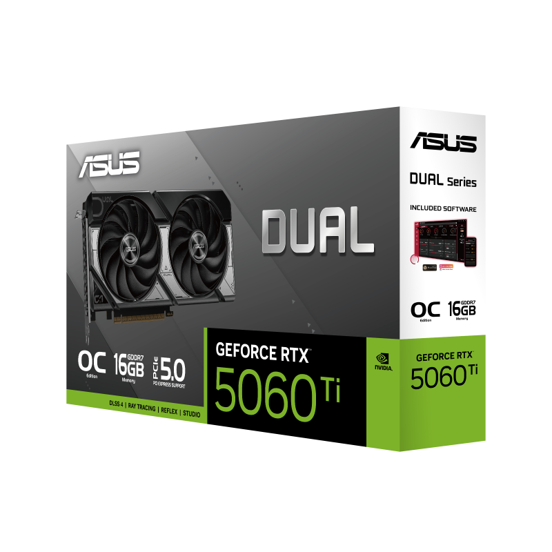 ASUS Dual RTX 5060 Ti OC Edition 16GB GDDR7