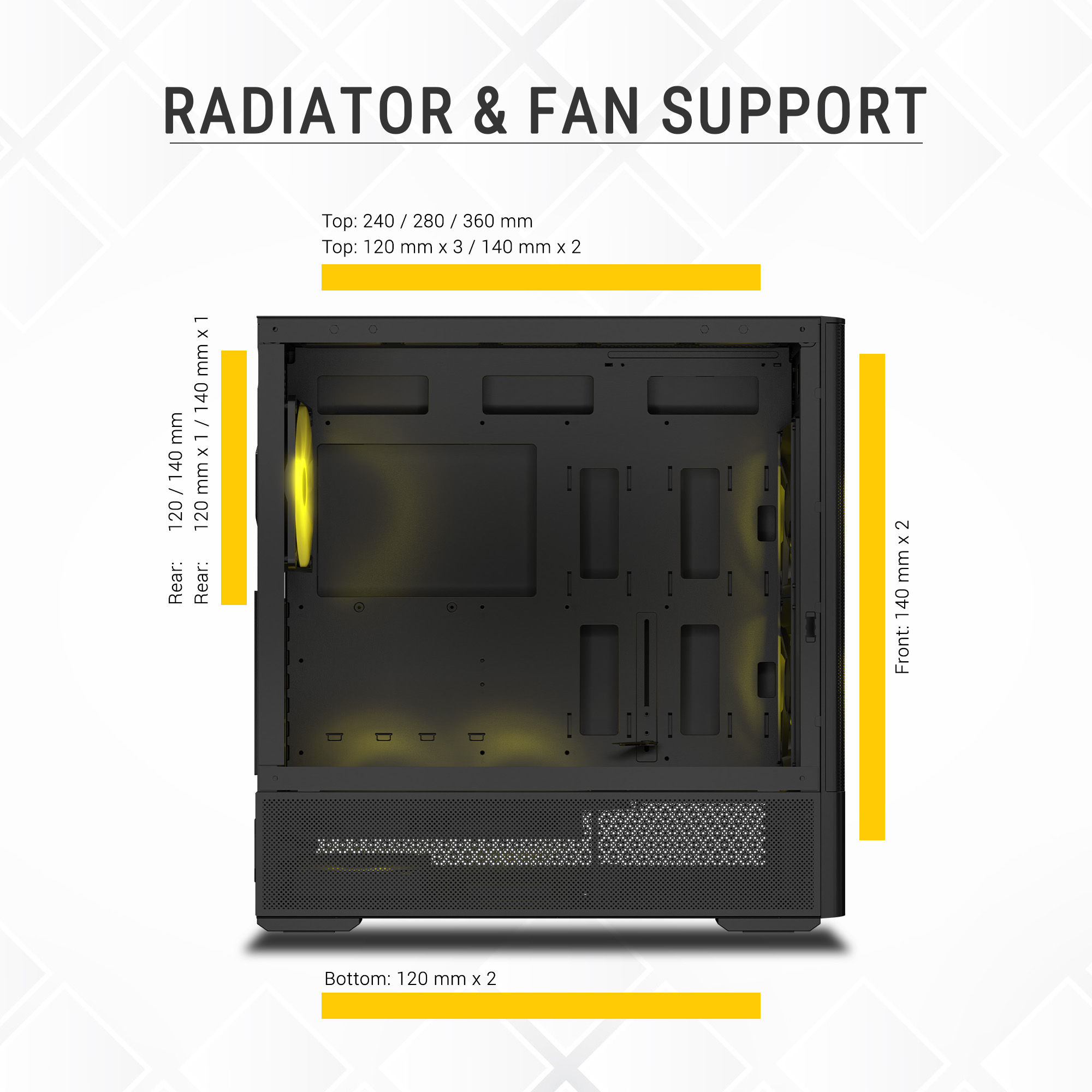 Ant Esports 511 Air 5F ARGB (Black) Ant