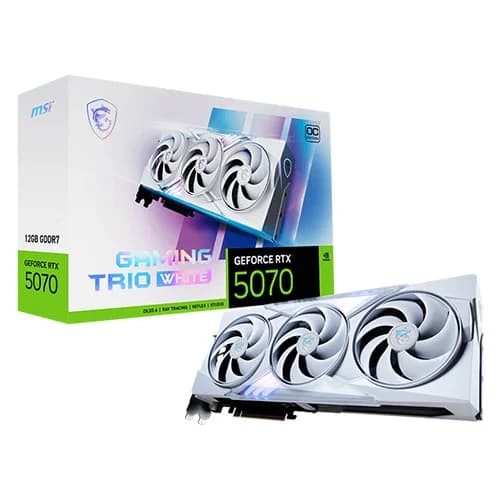 MSI RTX 5070 Gaming Trio OC 12GB GDDR7 Graphics Card (White)