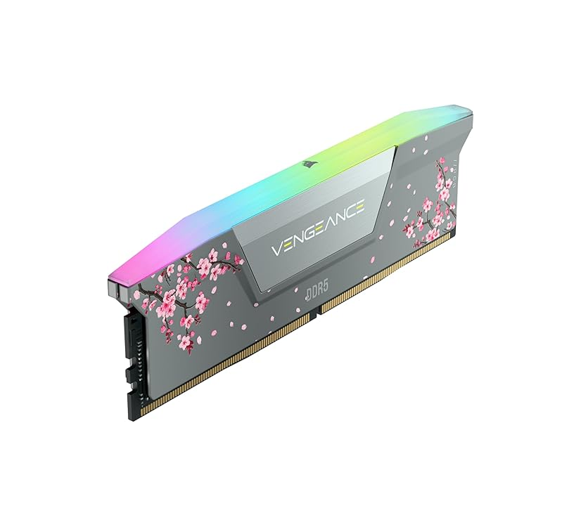 Corsair Vengeance RGB 32GB (16GBx2) DDR5 CL30 6000MHz (Grey) (Cherry Blossom) CORSAIR