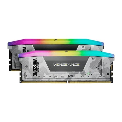 Corsair Vengeance RGB 32GB (16GBx2) DDR5 CL30 6000MHz (Light Grey) (COD Warzone) Corsair