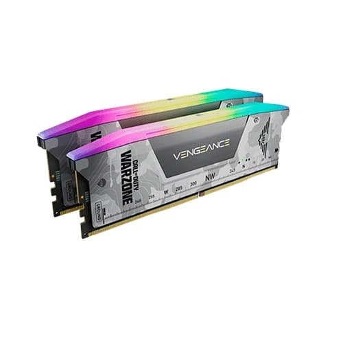 Corsair Vengeance RGB 32GB (16GBx2) DDR5 CL30 6000MHz (Light Grey) (COD Warzone) Vengeance