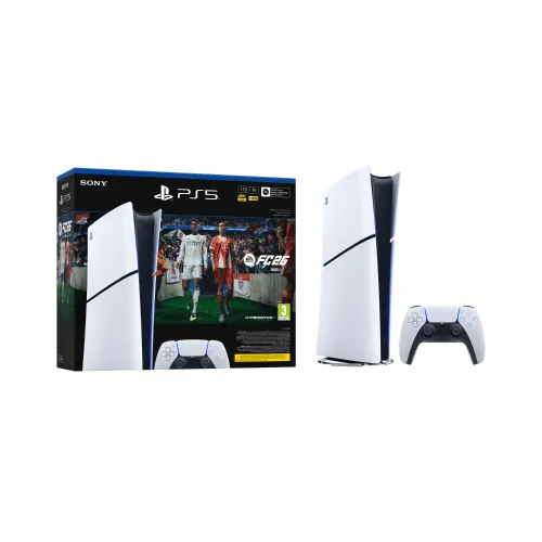 Sony PlayStation 5 Slim Digital Edition with EA SPORTS FC26 Bundle Gaming Console | PS5 Digital Edition Sony