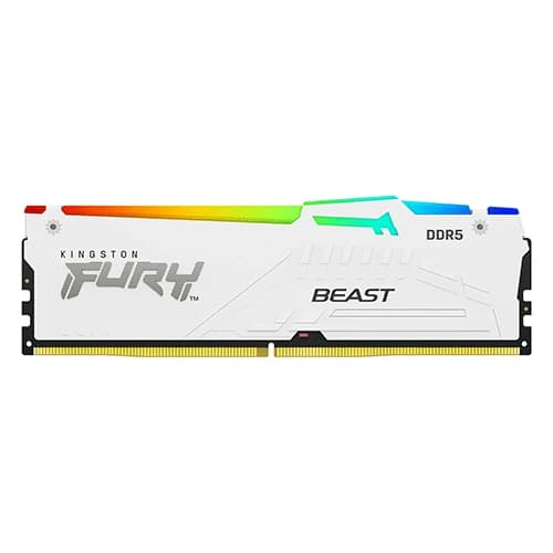 Kingston Fury Beast RGB 16GB (16GBx1) DDR5 CL36 6000MHz RAM (White)-img(2)