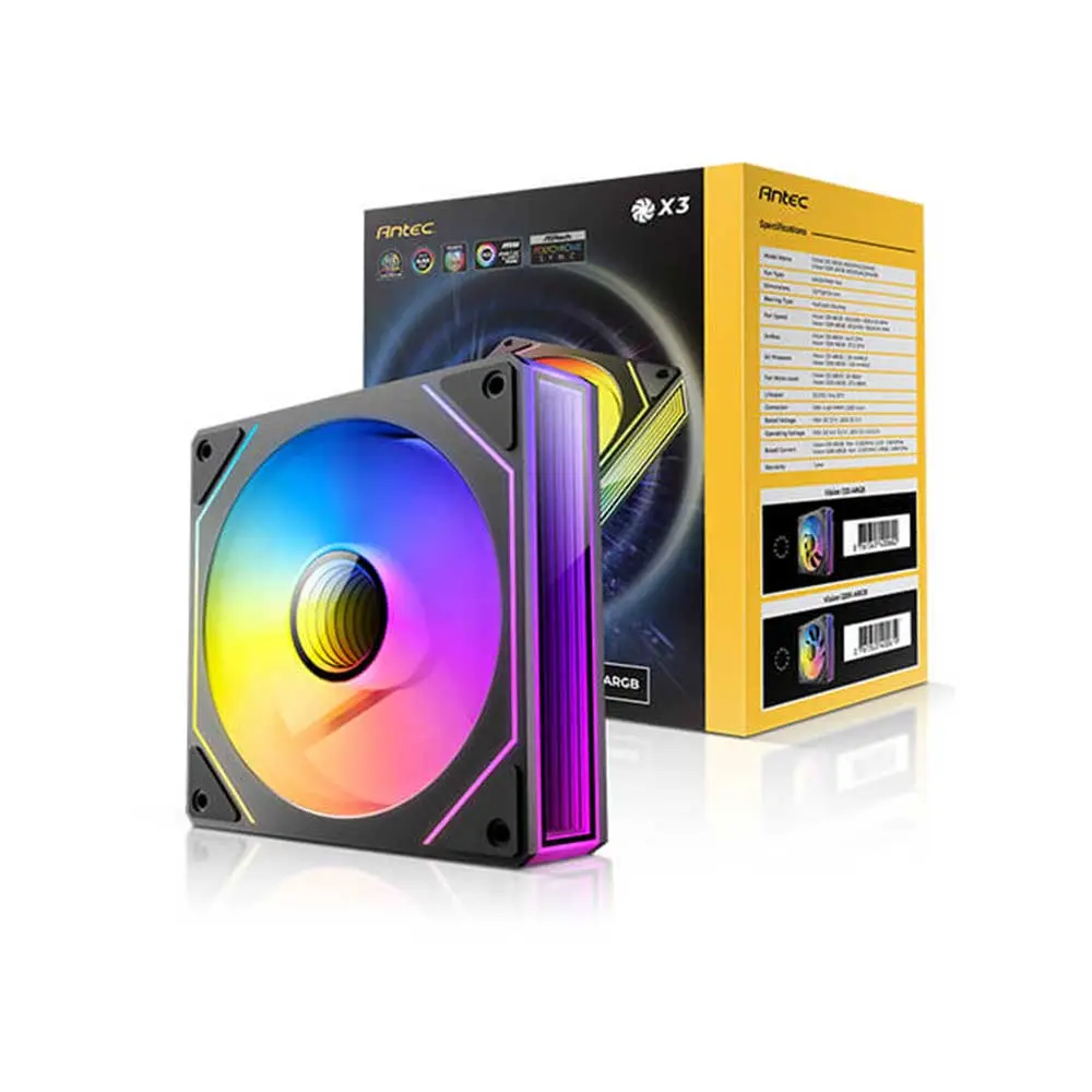 Antec Vision 120R ARGB 120mm Reverse Case Fans (Triple Pack) (Black)