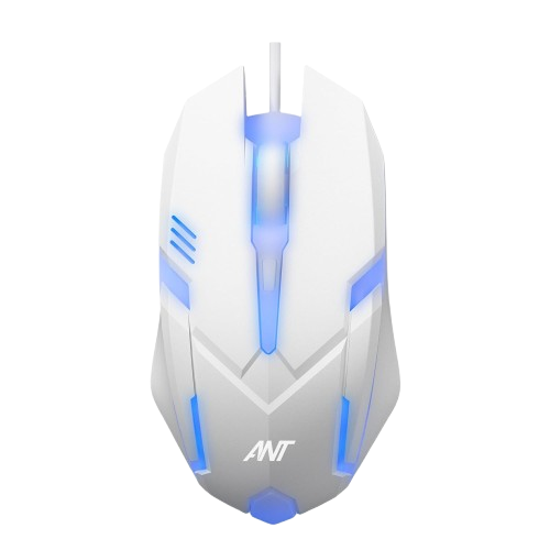 Ant GM46 2400DPI RGB Wired Gaming Mouse (White)