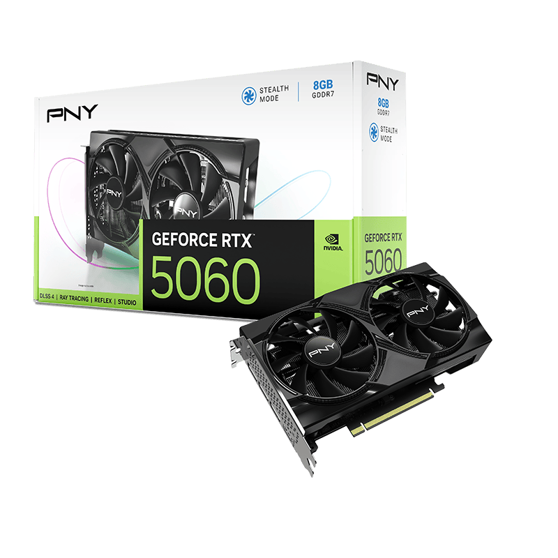 PNY RTX 5060 8GB Dual Fan GDDR7 Graphics Card-img(2)