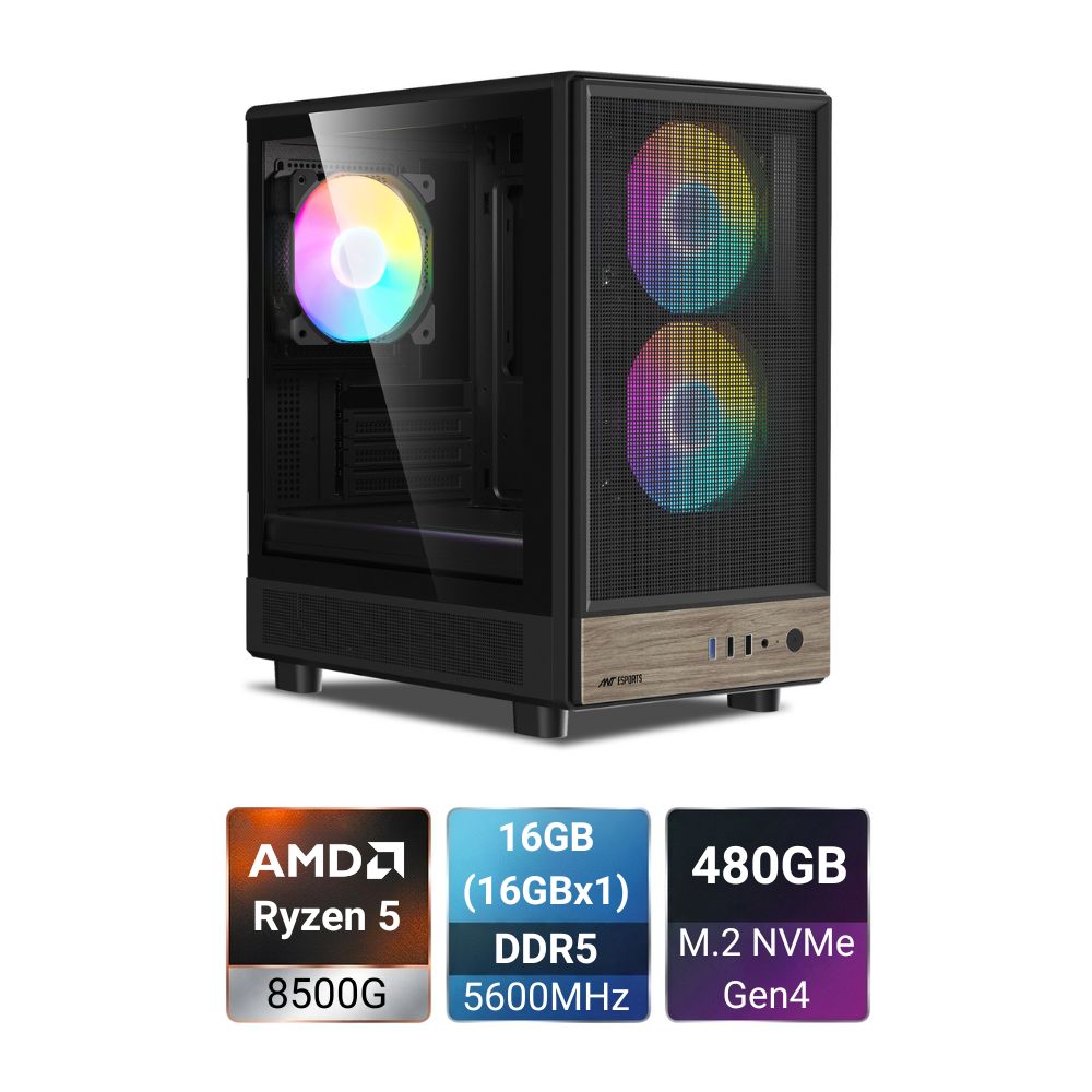 Kickstart 8500G Shadow PC Build