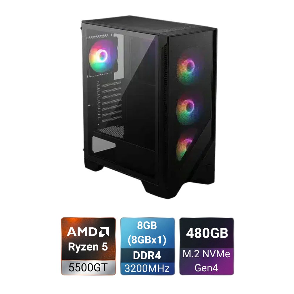 Kickstart 5500GT Shadow PC Build