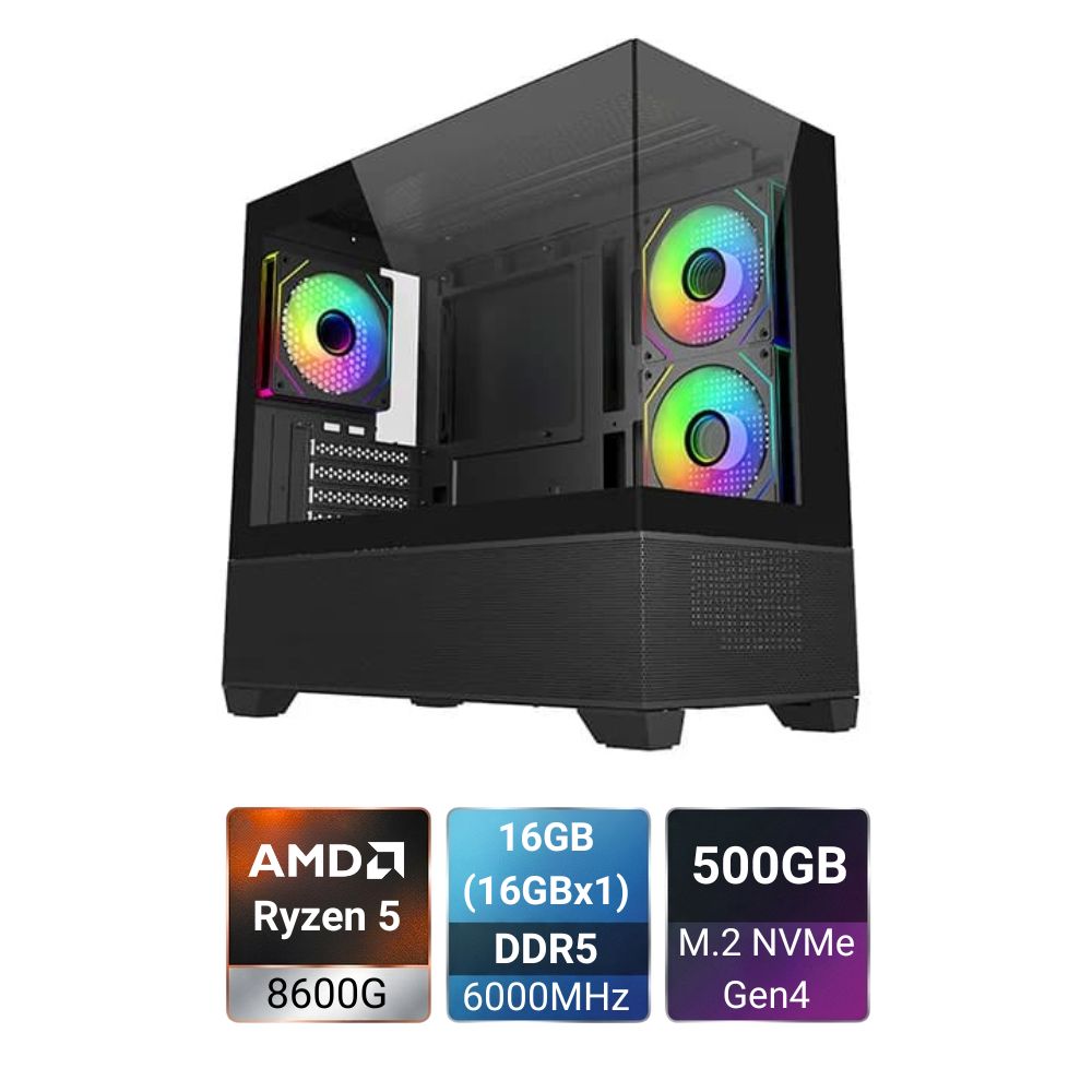 Kickstart 8600G Shadow PC Build