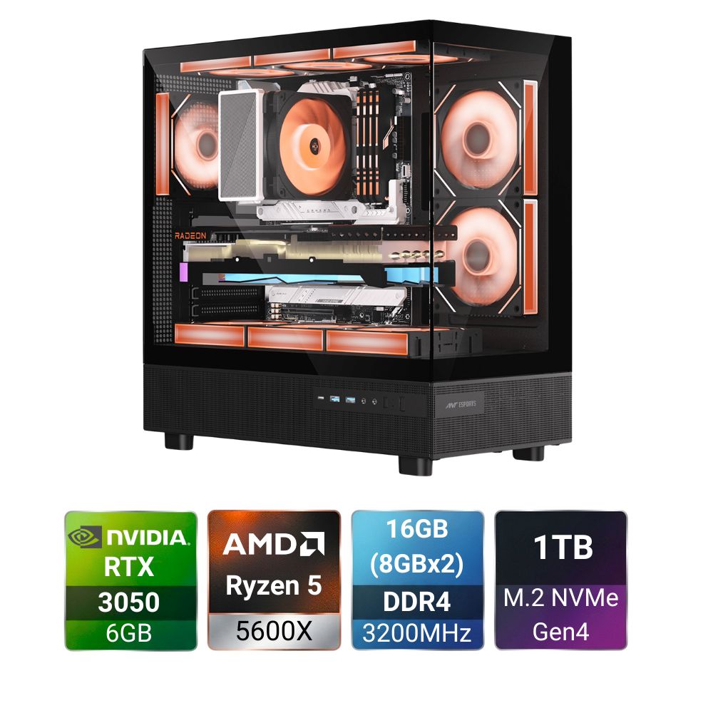 Stealth R5 5600X + RTX 3050 Pro PC Build