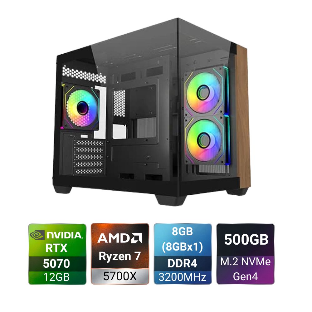 SkullCrusher R7 5700X + RTX 5070 Shadow Gaming PC Build