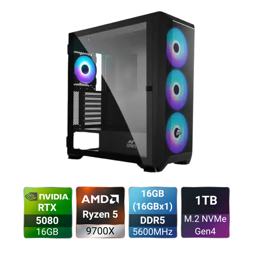 Ragnarok R7 9700X + RTX 5080 Shadow Gaming PC Build