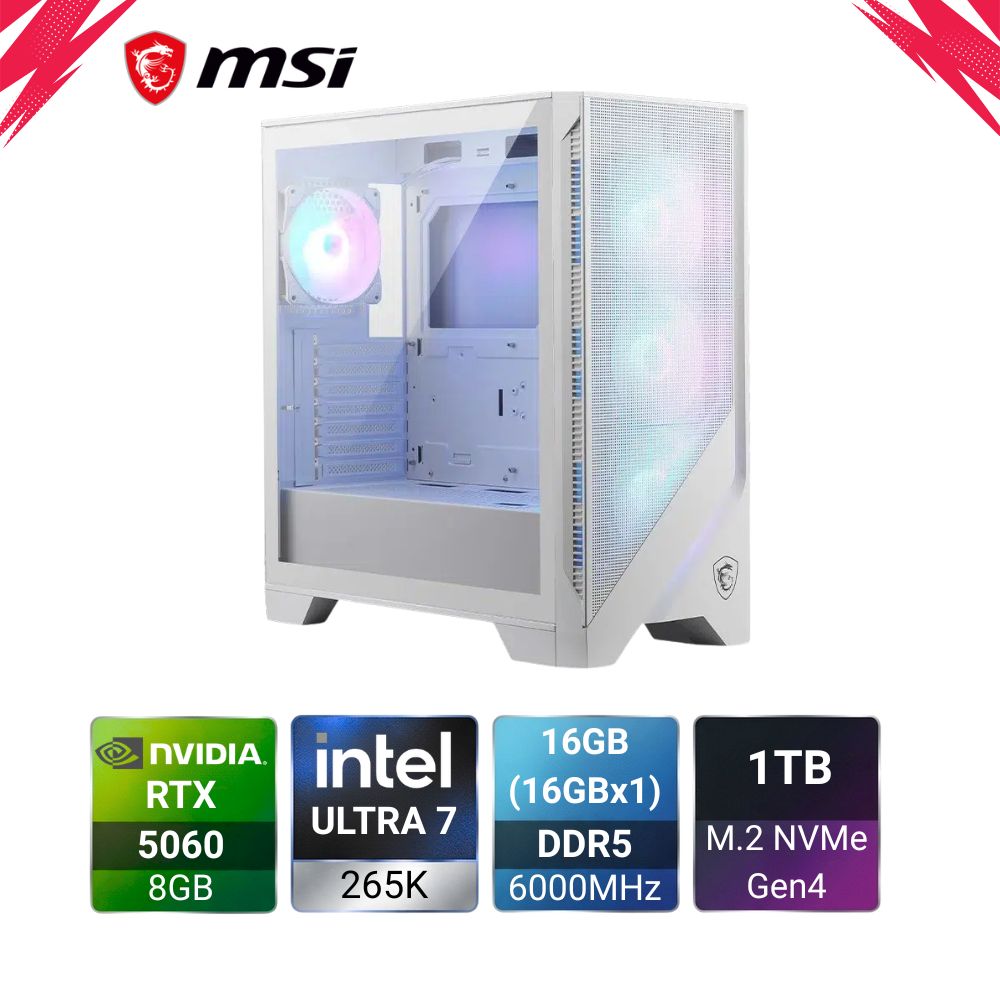 Frost M3 U7 265K + RTX 5060 8GB MSI PC Build