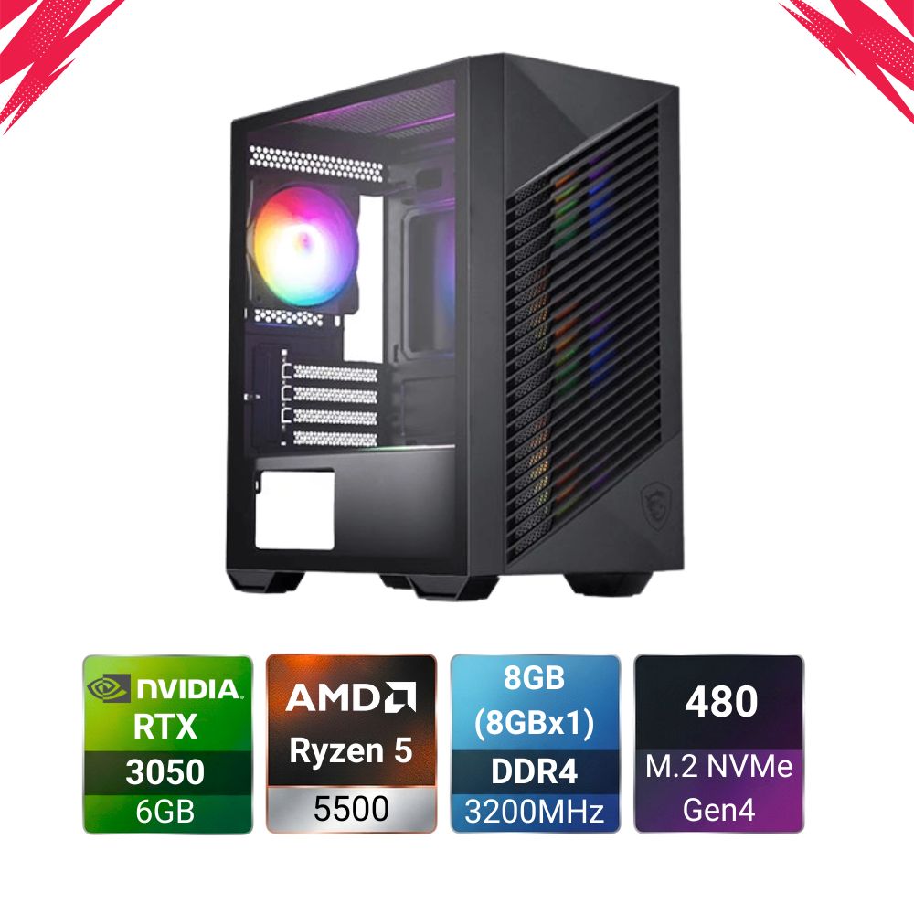 Nova R5 5500 + RTX 3050 Shadow PC Build