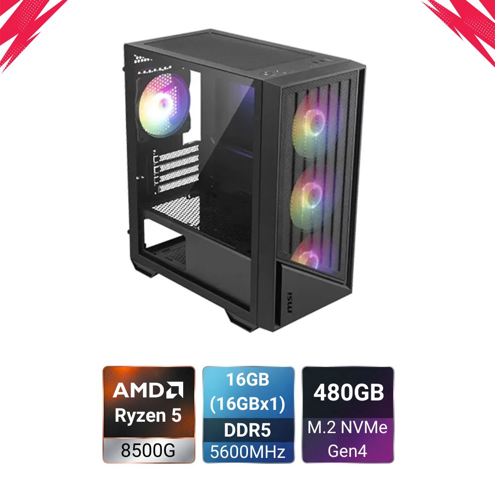 Kickstart 8500G Shadow PC Build